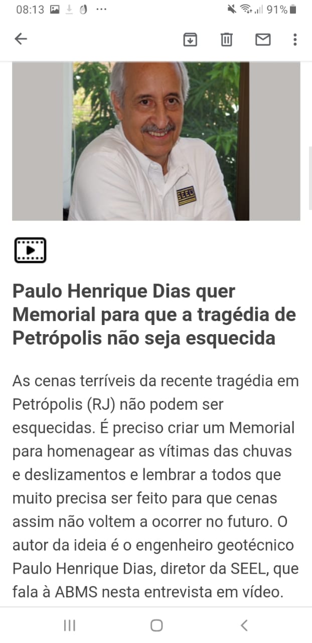 PH Dias, Diretor SEEL, pede Memorial às Vítimas de Petrópolis-RJ